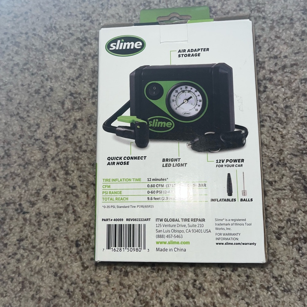 Slime Tire Inflator Jr. with LED - Picture 2 of 4